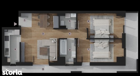 Apartament 3 Camere TIP A10, suprafață 79,74 m2, Zona Tatarasi-Venetia