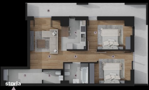 Apartament 3 Camere TIP A10, suprafață 79,74 m2, Zona Tatarasi-Venetia