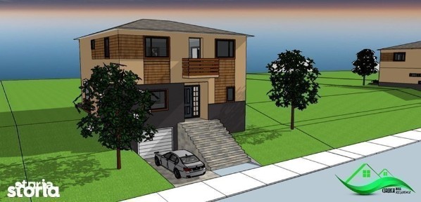 Casa cu etaj, cu subsol, 245 mp, teren 650 mp, in Corunca