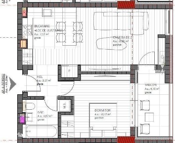 Apartament cu 2 camere, 54 mp si terasa de 75 mp, zona Vivo