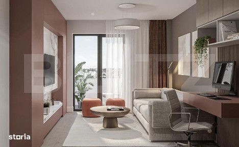 Apartament 1 camera, 37 mp, zona Palas