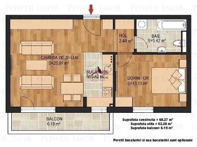 COMISION 0% - Apartament 2 camere, 53 mp, Tractorul, zona Coresi Mall