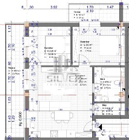 Apartament cu 3 camere+terasa de 13 mp/TVA INCLUS.