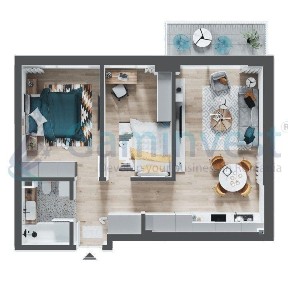 Gaminvest-Apartament 3 camere in bloc nou zona Nufarul, Oradea V3310H