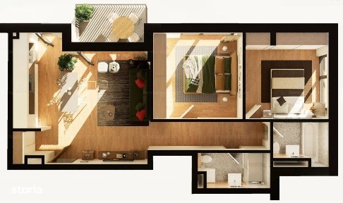 Apartament cu 3 camere, 72mp utili, bloc nou, Intre Lacuri