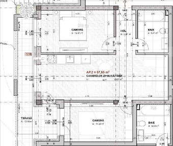 Apartament de 3 camere, 58 mp, etaj intermediar, balcon, parcare, Apah