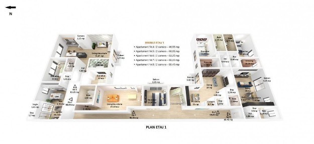 Apartament 2 camere | Bloc nou | 60 mp | Etaj 1 | Garaj | Someseni!