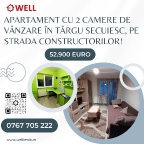 Apartament cu 2 camere de vânzare în Târgu Secuiesc