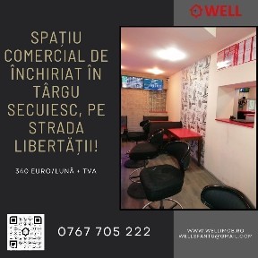 Spațiu comercial de închiriat în Târgu Secuiesc, pe strada Libertății