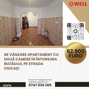 De vânzare apartament cu două camere în Întorsura Buzăului!