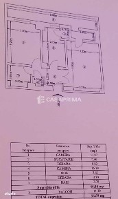 ANASTASAIE PANU-HALA CENTRALA-ap.2 camere,decomandat,curat,et2/8!