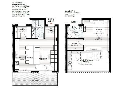 Apartament, 2 camere, tip penthouse,FINISAT- Charm Residence, AP 16