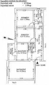 Apartament 3 camere zona Dacia