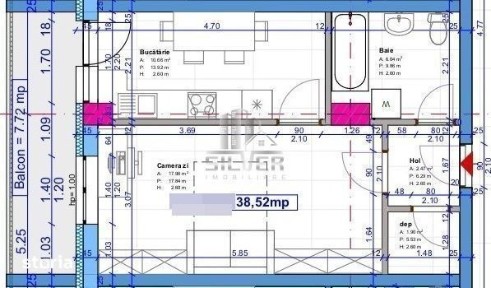 Apartament cu o camera FINISAT /38.5mp/CF/Imobil NZEB.