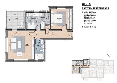 Apartament cu 2 Camere, Lift, Încălzire in Pardoseală !