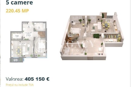 Vânzare - Penthouse zona Copou, 192.95 mp utili + 27.50 mp terasă