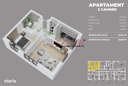 Parc Laurentiu Raiciu apartament 2 camere decomandat.