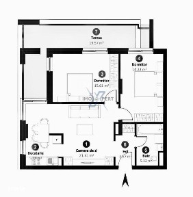 Apartament 3 camere 88 mp Terasa 22 mp etaj intermediar, Intre Lacuri