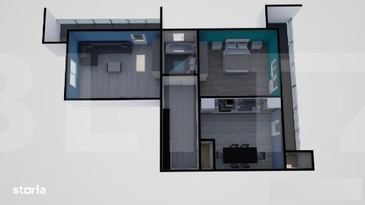 Apartament confort sporit, 2 camere decomandat, 60mp, 2 balcoane 10mp