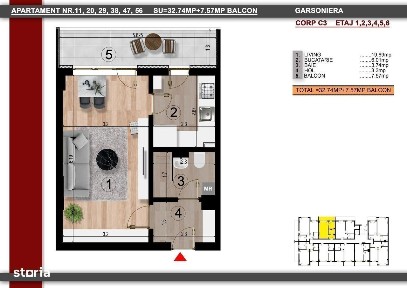 PROMOTIE! Garsoniera spatioasa 40mp,Metrou Berceni (12-15min)