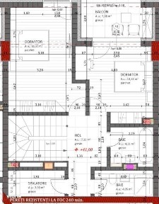 Penthouse semifinisat, 99,46 mp, terasa 7,08 mp, zona Vivo