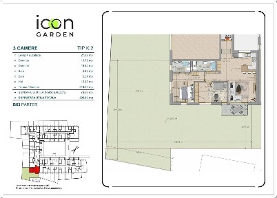 Apartament 3 camere - ICON Garden - zona Moșilor