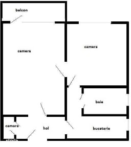Vand apartament cu 2 camere