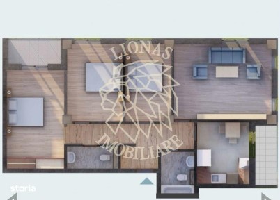 Apartament Nou 4 camere 87 mp+balcon-etaj 2-Calea Moldovei