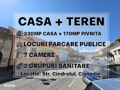 RO/EN Casa deosebita, Zona Centru Cisnadie, Teren+Pivnita+POD |VIDEO