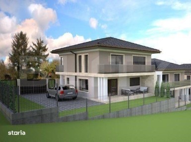 Casa cuplata, finalizata, 150mp, 4 dormitoare, 4 bai, demisol, Luna de