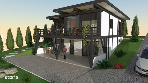 Vila 5 camere HUF Haus Balotesti vedere lac