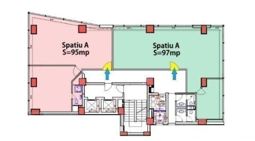 Spatii birouri 270 mp etaj 1