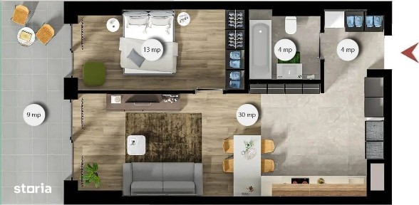 Oportunitate! Apartament 2 camere, etajul 10, zona Piata Abator