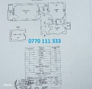 Apartament 2 camere confort 1 Dorobantilor, suprafata totala 61mp