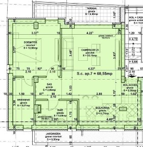 Apartament doua camere, etaj 2, parcare inclusa, dressing + balcon