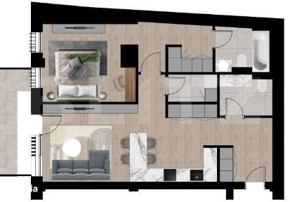 Apartament exclusivist, 64 mp, 2 bai, bloc nou - Zona Dacia