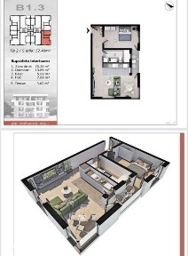 Apartament de vanzare 2 camere cu parcare Etajul 1 Torontal Proprietar