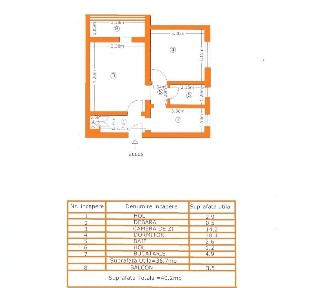 2 cam, et.3, 40mp, bl.caramida, cu C.T, fara imbunatatiri,Intr.Buzesti