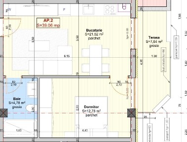 Apartament cu 2 camere si terasa de 8mp | Mosnita Noua