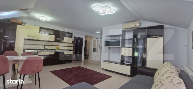 Apartament 2 camere, 54 mp + balcon 8 mp, Etaj retras, parcare cu CF