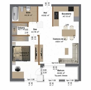 Concept9 - Inchiriere ap. 2 camere + loc de parcare