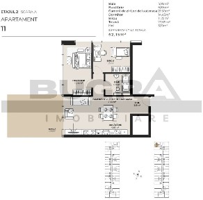 Apartament 3 camere, 62 mp, terasa 24 mp, zona autogara