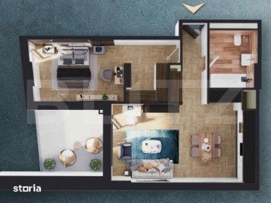Apartament 2 camere, 54.50 mp, zona RIVU, COMISION 0