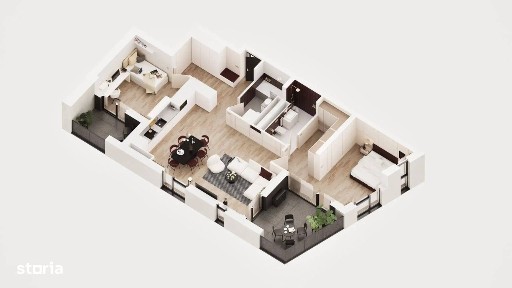 Penthouse 3 camere NOU de vanzare de la dezvoltator avans 5%