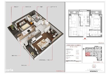 Vindem Apartament 2 camere -etaj 1 -in bloc nou