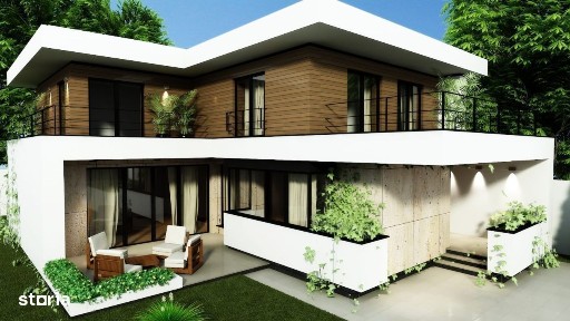 Vila noua cu arhitectura contemporana pe strada Domneasca