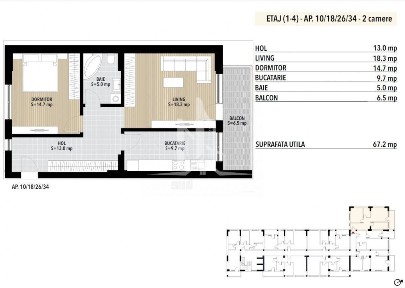 Apartament 2 camere decomandat Grand Arena Dealul Cucului.