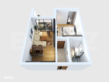 Apartament cu 2 camere, 40,29 mp, cetate