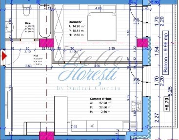 Apartament cu 2 camere, terasa in Floresti zona Terra