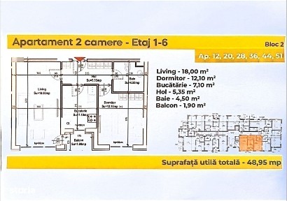 Berceni Sf. Brancoveni - 2 Camere decom, bloc nou 2025, in constructie